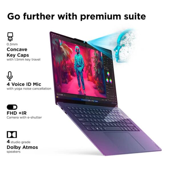 Yoga Slim 7x Gen 9, 36.83cms - Snapdragon X Plus (Cosmic Blue) - Image 6