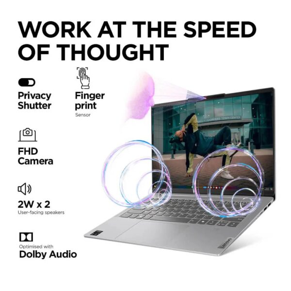 Ideapad Slim 5x Gen 9, 35.56cms - Snapdragon X Plus(Cloud Grey) - Image 3